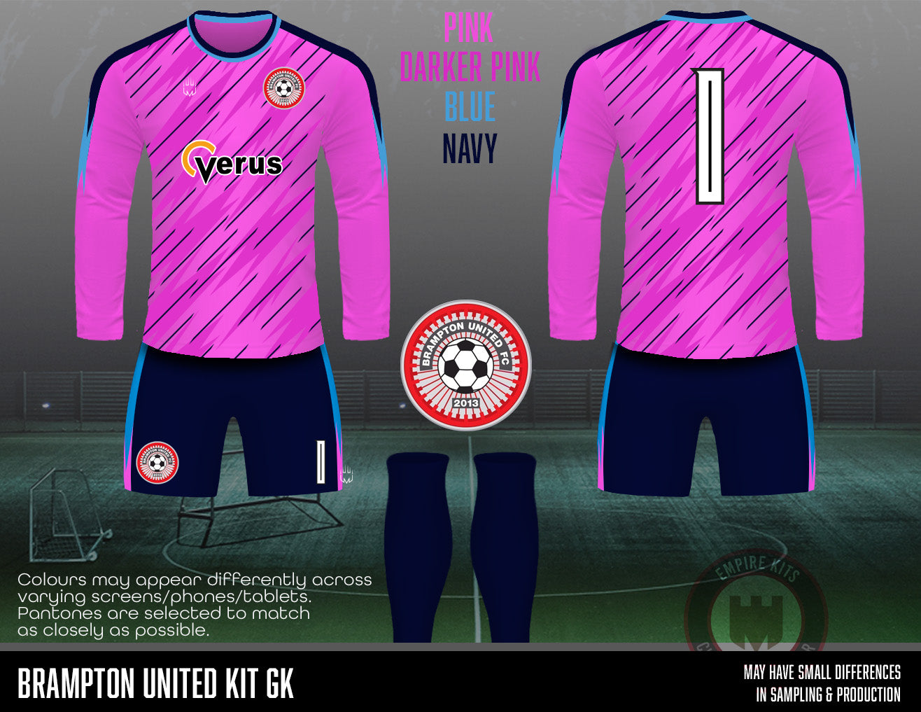 Brampton United FC - GK Kit (Verus) - Fabric A