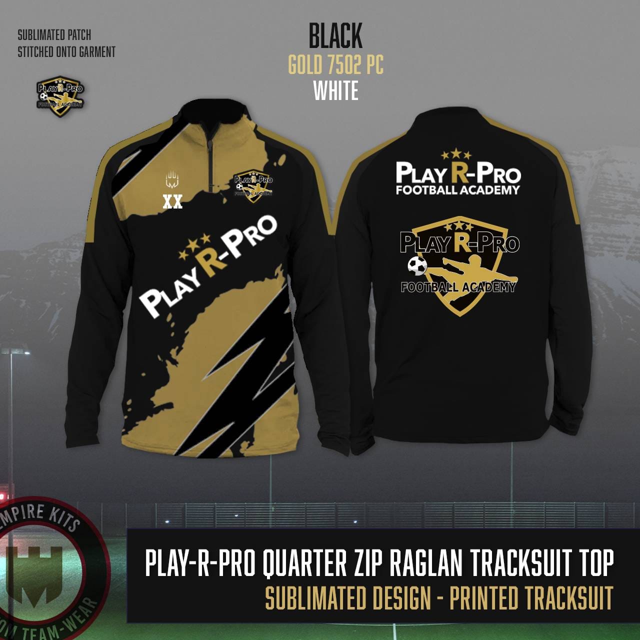 PlayR-Pro 1/4 Zip Tracksuit Top