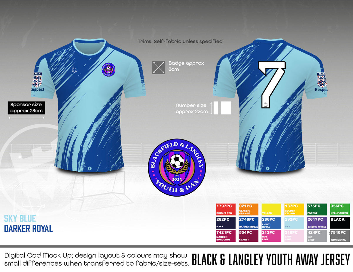 Blackfield & Langley Youth & Pan - training shirt (Fabric B)