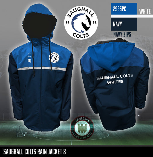 Saughall Colts Whites Rain Jackets