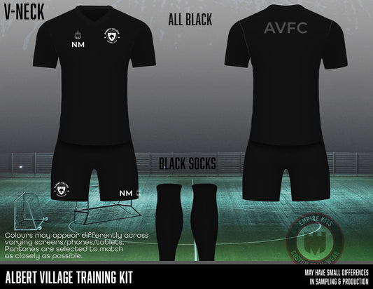Albert Village FC - Black Training Kit - Fabric B