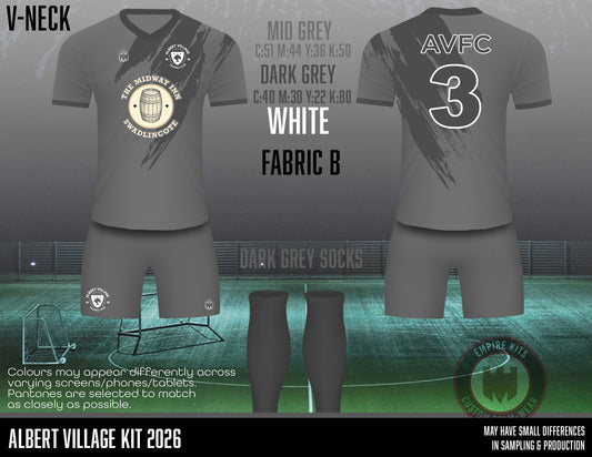 Albert Village FC - Grey Kit - Fabric B (The Midway Inn)