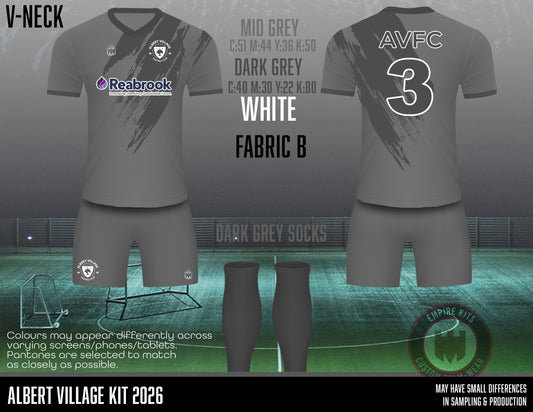 Albert Village FC - Grey Kit - Fabric B (Reabrook)