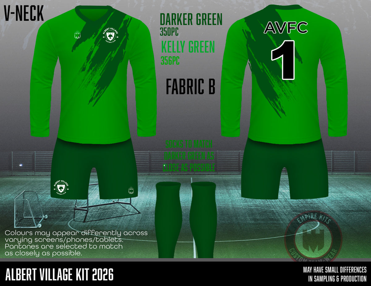 Albert Village FC - GK Kit - Fabric B (No Sponsor)