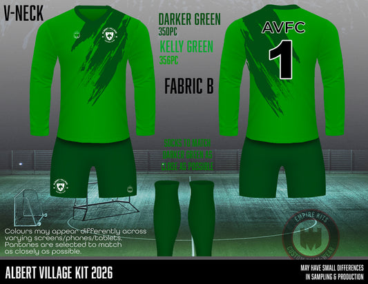 Albert Village FC - GK Kit - Fabric B (No Sponsor)