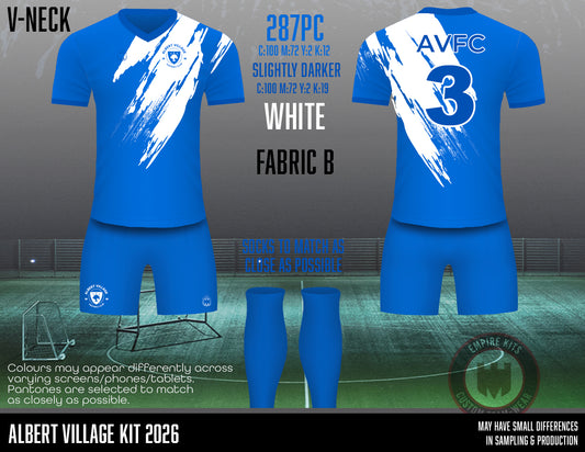 Albert Village FC - Outfield- Fabric B (No Sponsor)