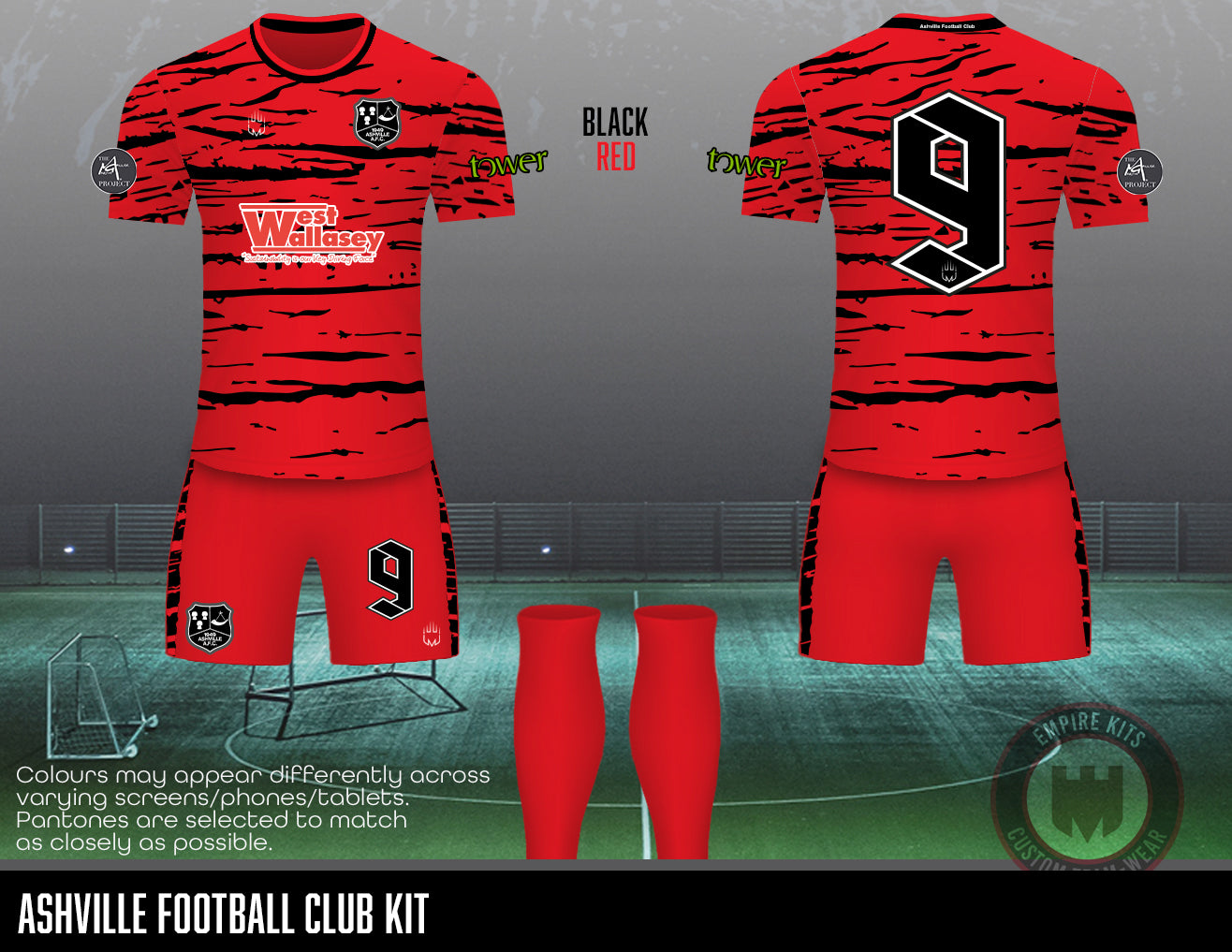 Ashville Football Club - 1st Team away kit outfiled