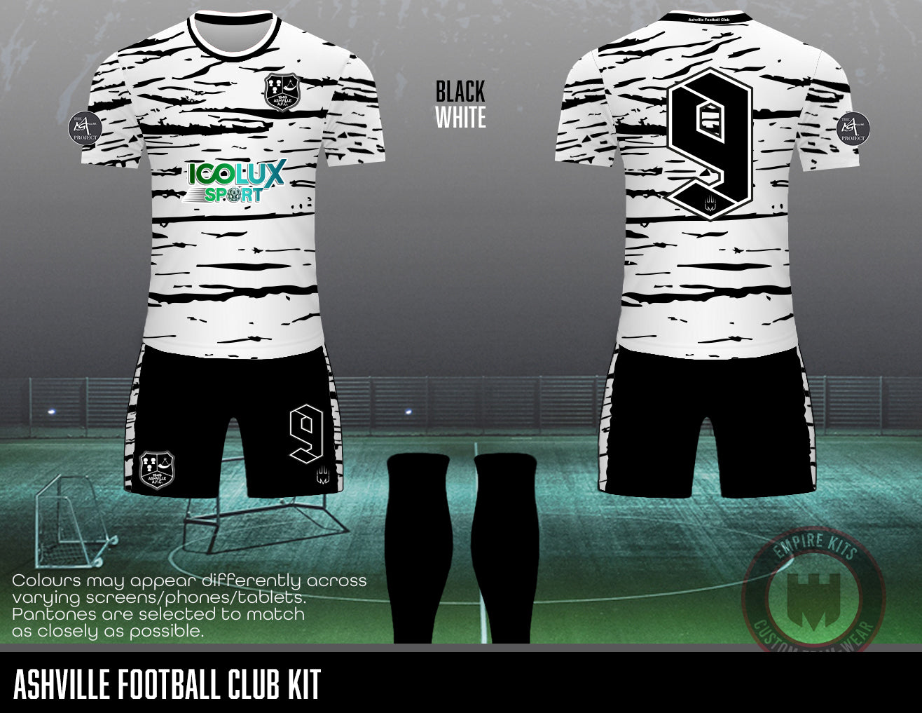 Ashville Football Club white kit - U17 girls