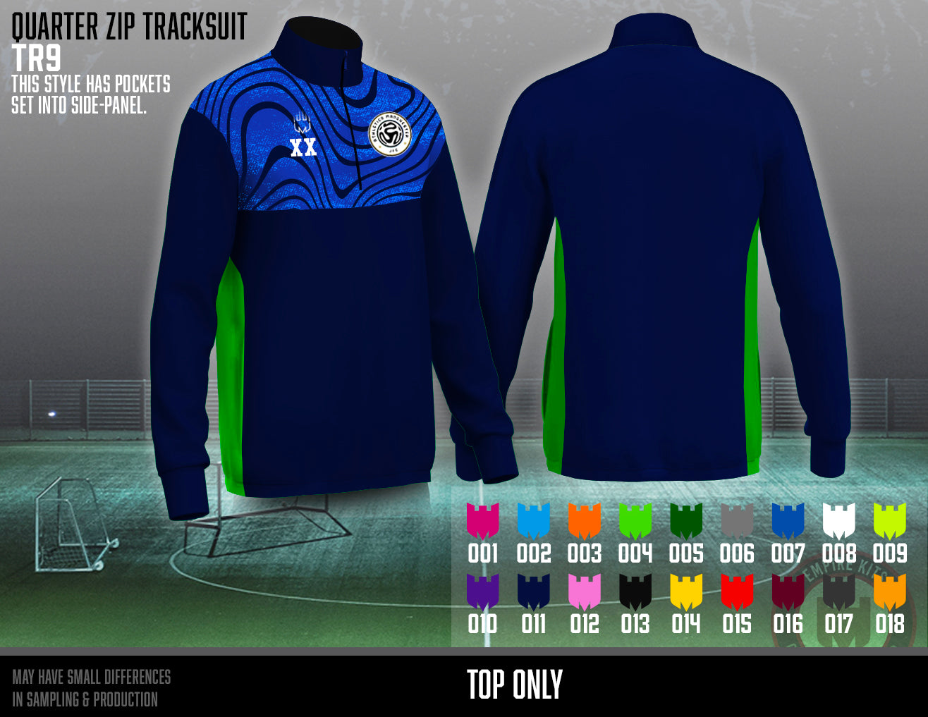 Athletico Manchester JFC - Quarter Zip Tracksuit Top