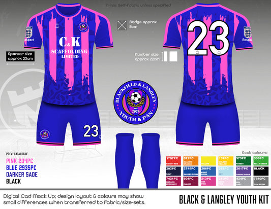 Blackfield and Langley Youth Outfield Kit - Fabric B