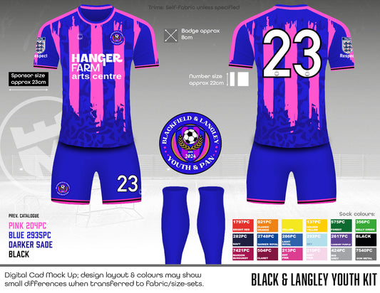 Blackfield and Langley Youth Outfield Kit - Fabric B