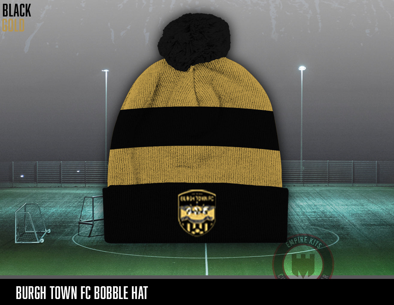Burgh Town FC Beanie - bobble