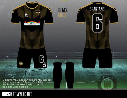 Burgh Town FC - Training kit (R.LOWNDES black gold)