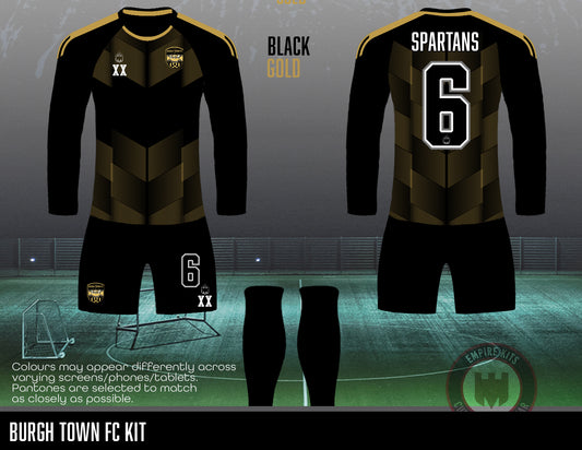Burgh Town FC - GK Home Kit (black gold)