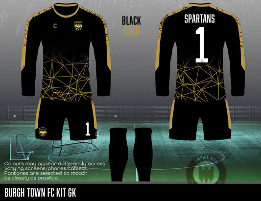 Burgh Town FC - GK Home Kit (black)