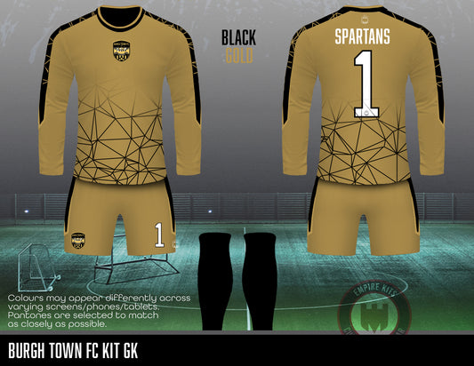 Burgh Town FC - GK Home Kit (gold)