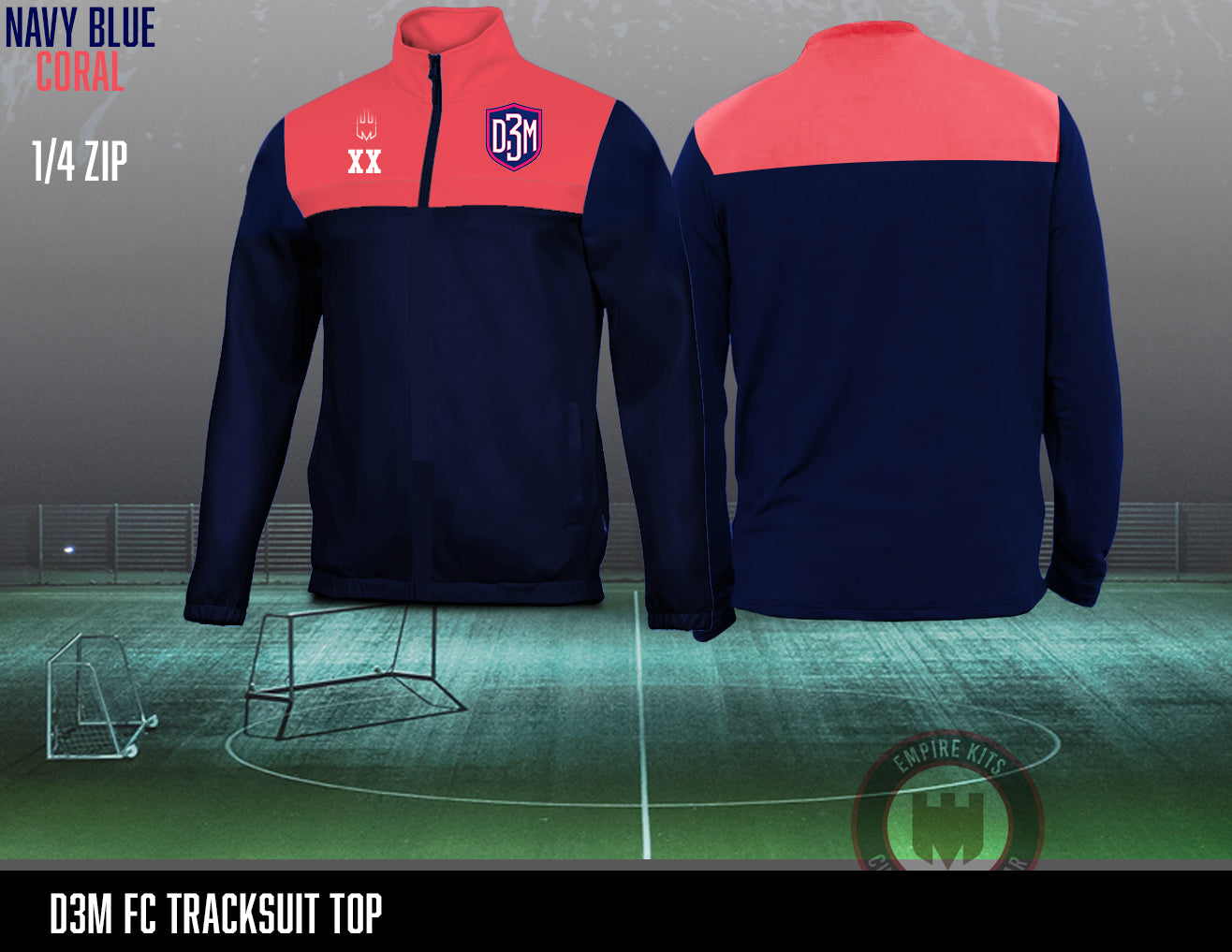 D3M FC - 1/4 Zip Tracksuit top
