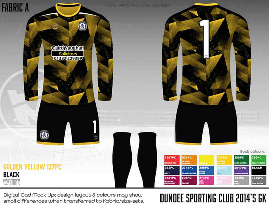 Dundee Sporting Club - Black/Gold GK kit (fabric A)