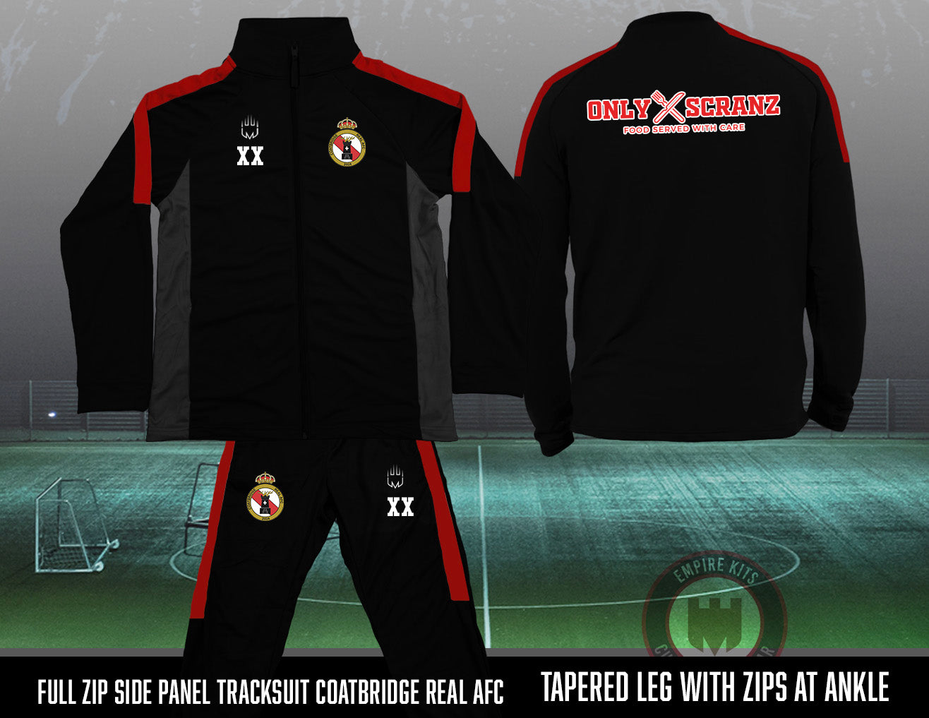 Full Zip Side Panel Tracksuit - Coatbridge Real AFC