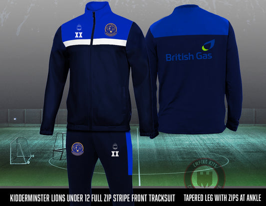 Kidderminster Lions FC - under 12s Full Zips Tracksuit