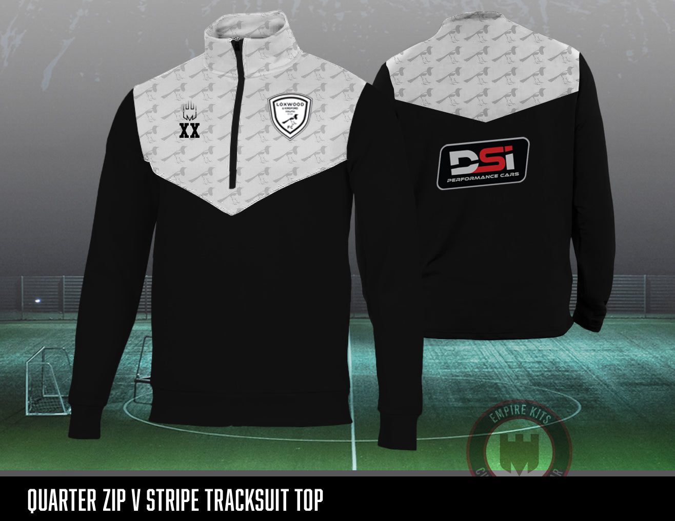 Loxwood & Kirdford Youth FC - Quarter Zip Tracksuit top (U12 Leopards)