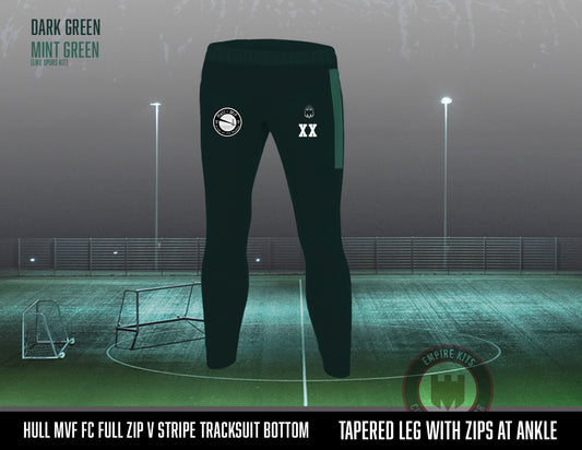 Hull MVF FC Full Zip V Stripe Tracksuit Bottoms