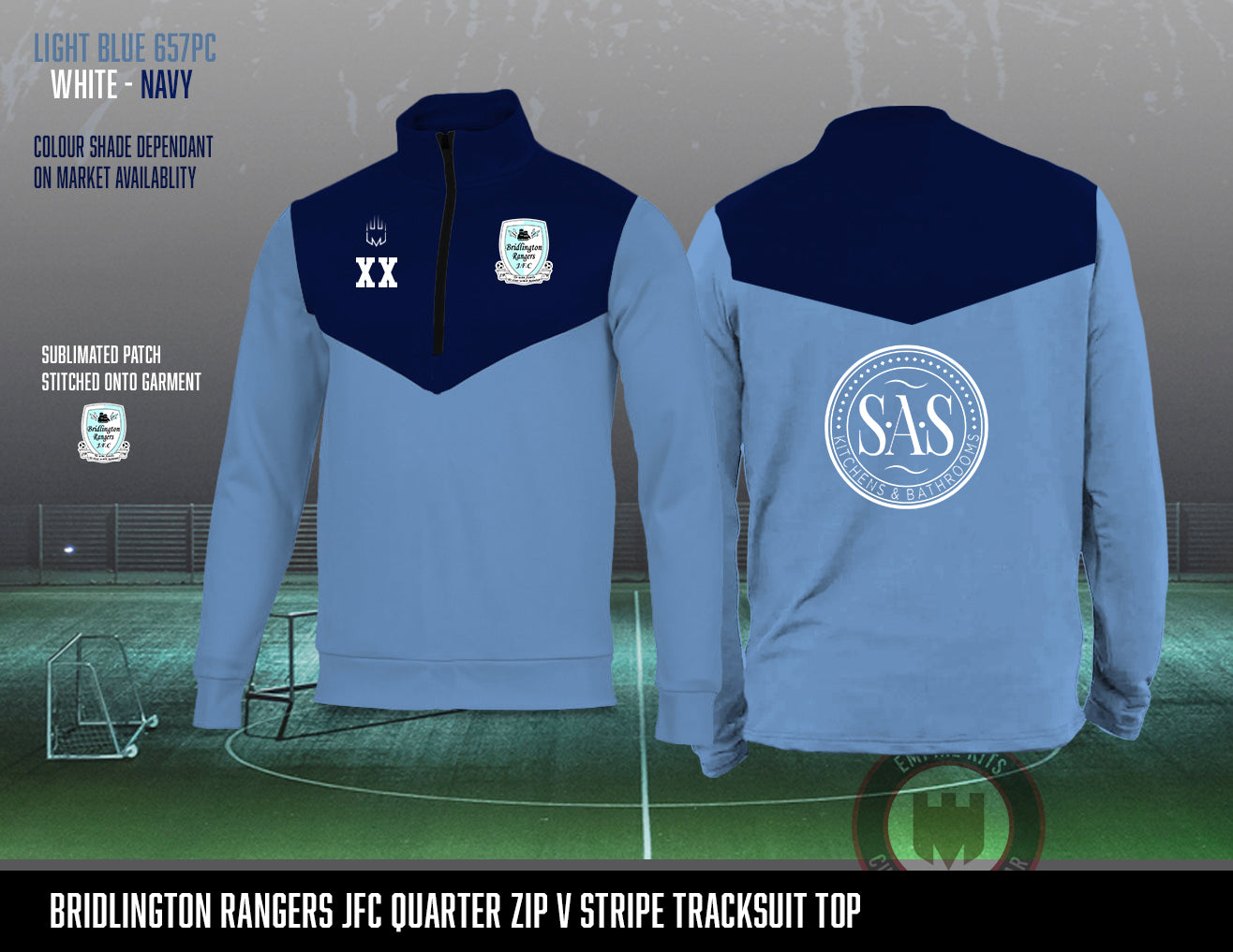 Bridlington Rangers JFC 1/4 Zip Tracksuit Top