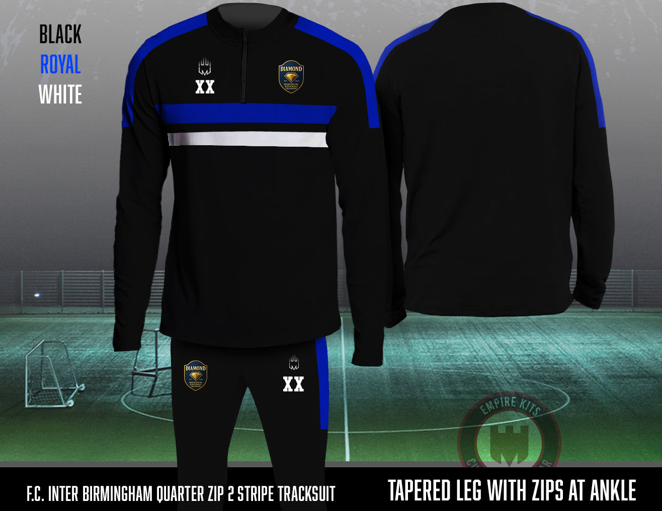 Diamond Individual Football Training - 1/4 Zip Tracksuit
