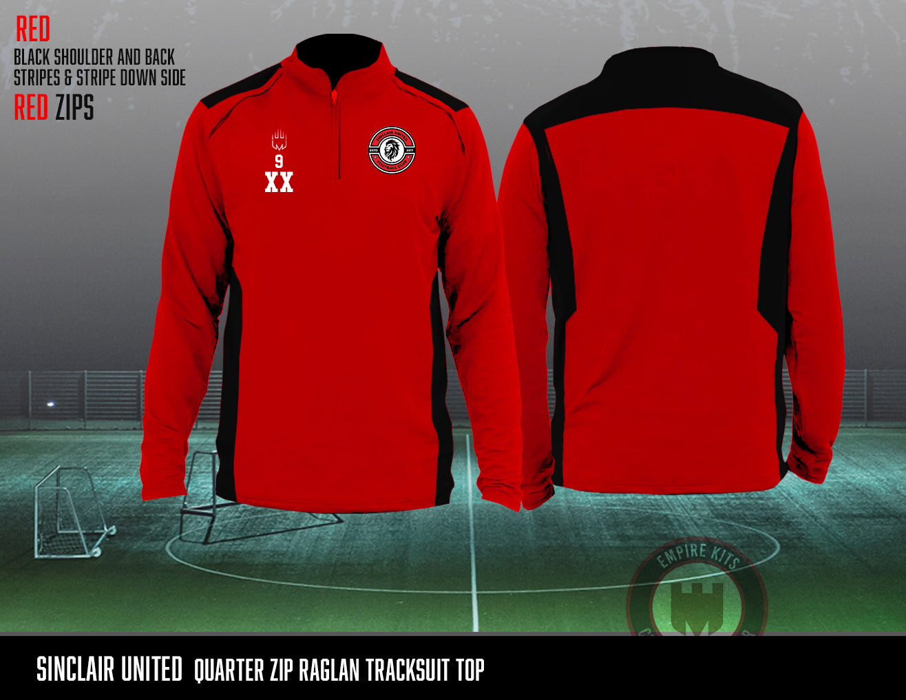 Sinclair United FC 1/4 Zip Tracksuit Top