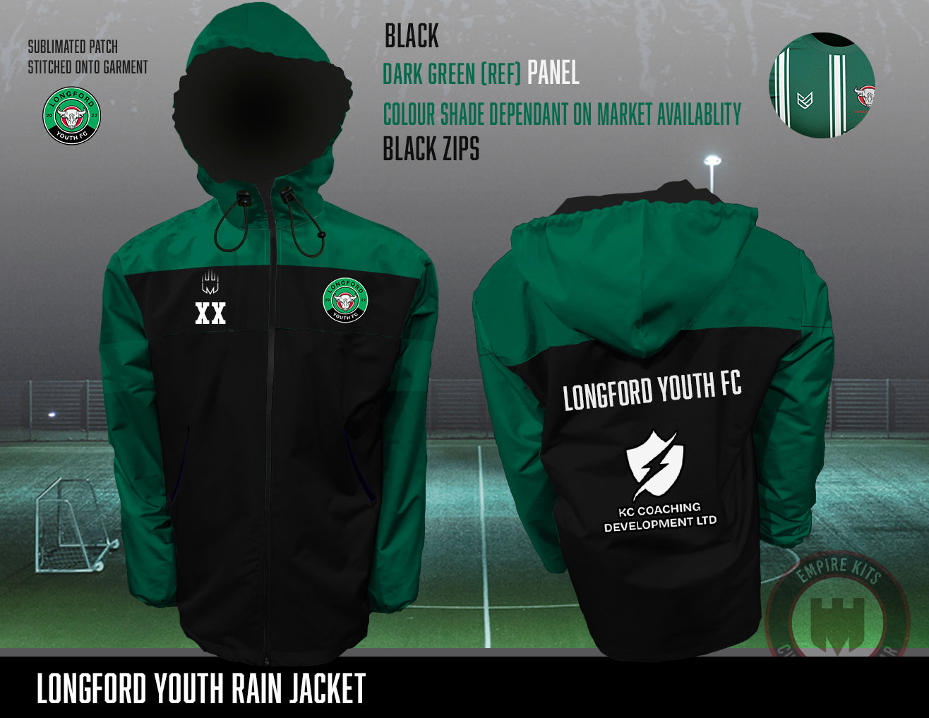 Longford Youth Fc Rain Jackets (KC coaching)