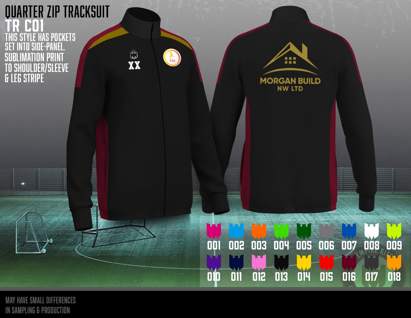 FGS under 16s - Quarter Zip Tracksuit Top