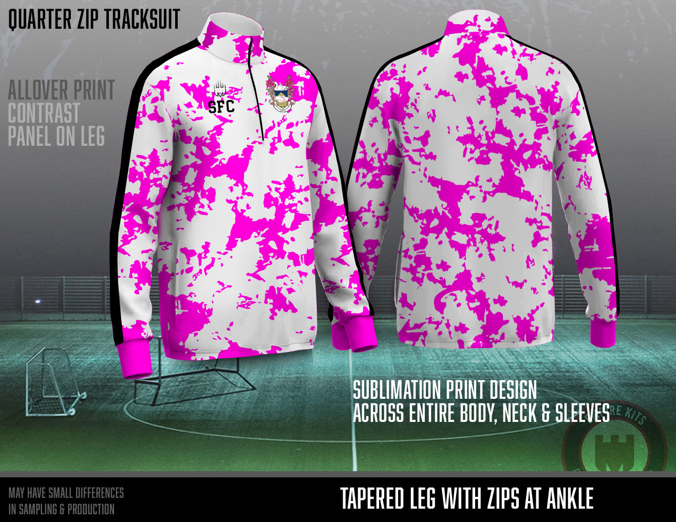 STUTE FC - Tapered Leg with Zip Tracksuit Top