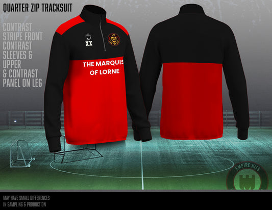 AFC STEVENAGE -  Quarter Zip Tracksuit Top (red)