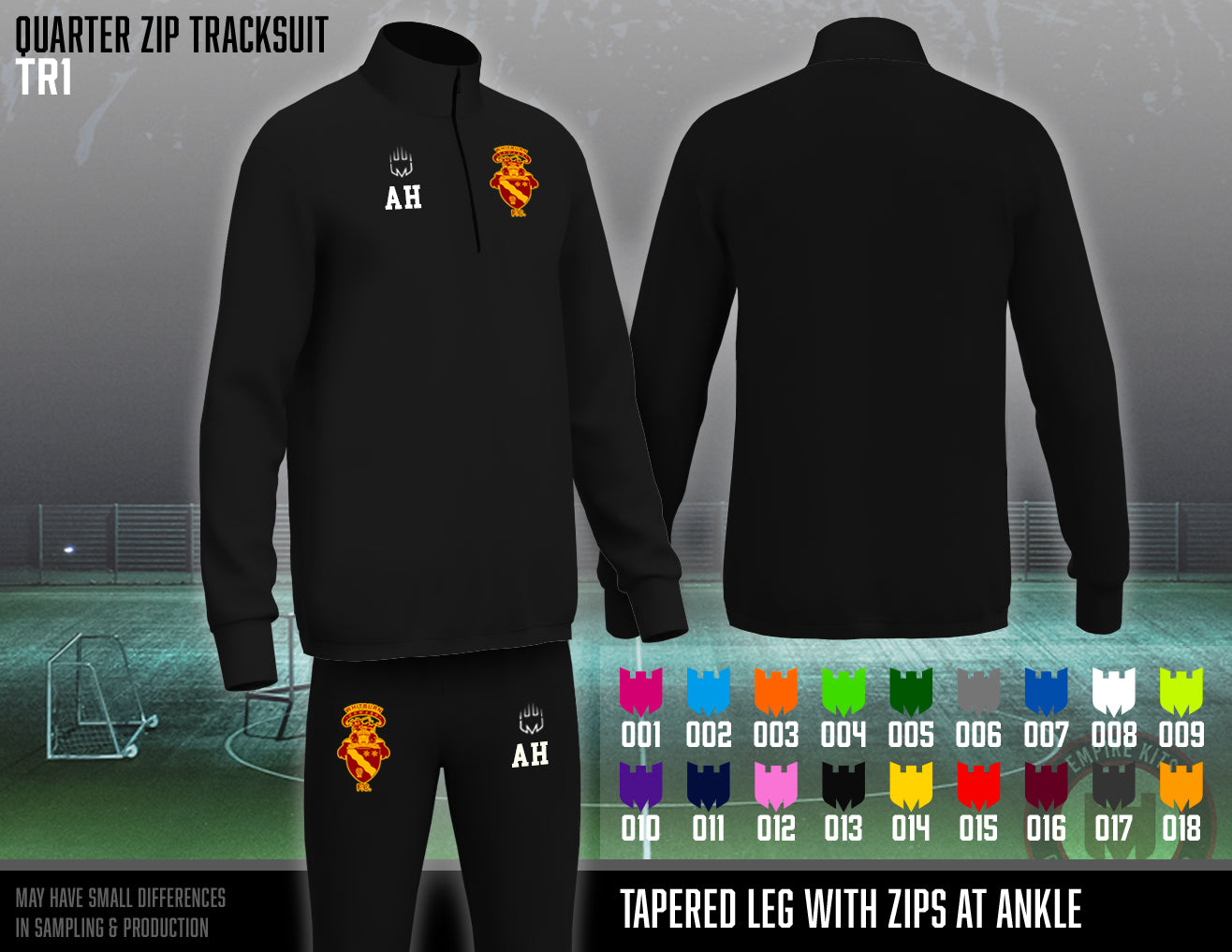 Whitburn Girls FC - Quarter Zip Tracksuit