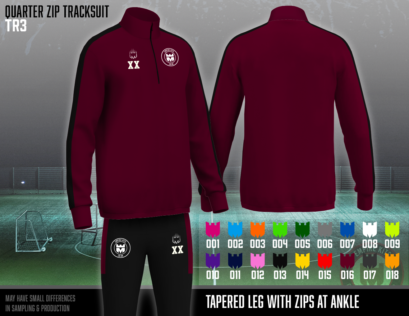 Custom 1/4 Zip Tracksuit Tops