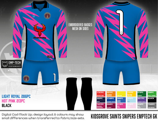 Kidsgrove Saints Snipers - GK Kit (royal/pink)
