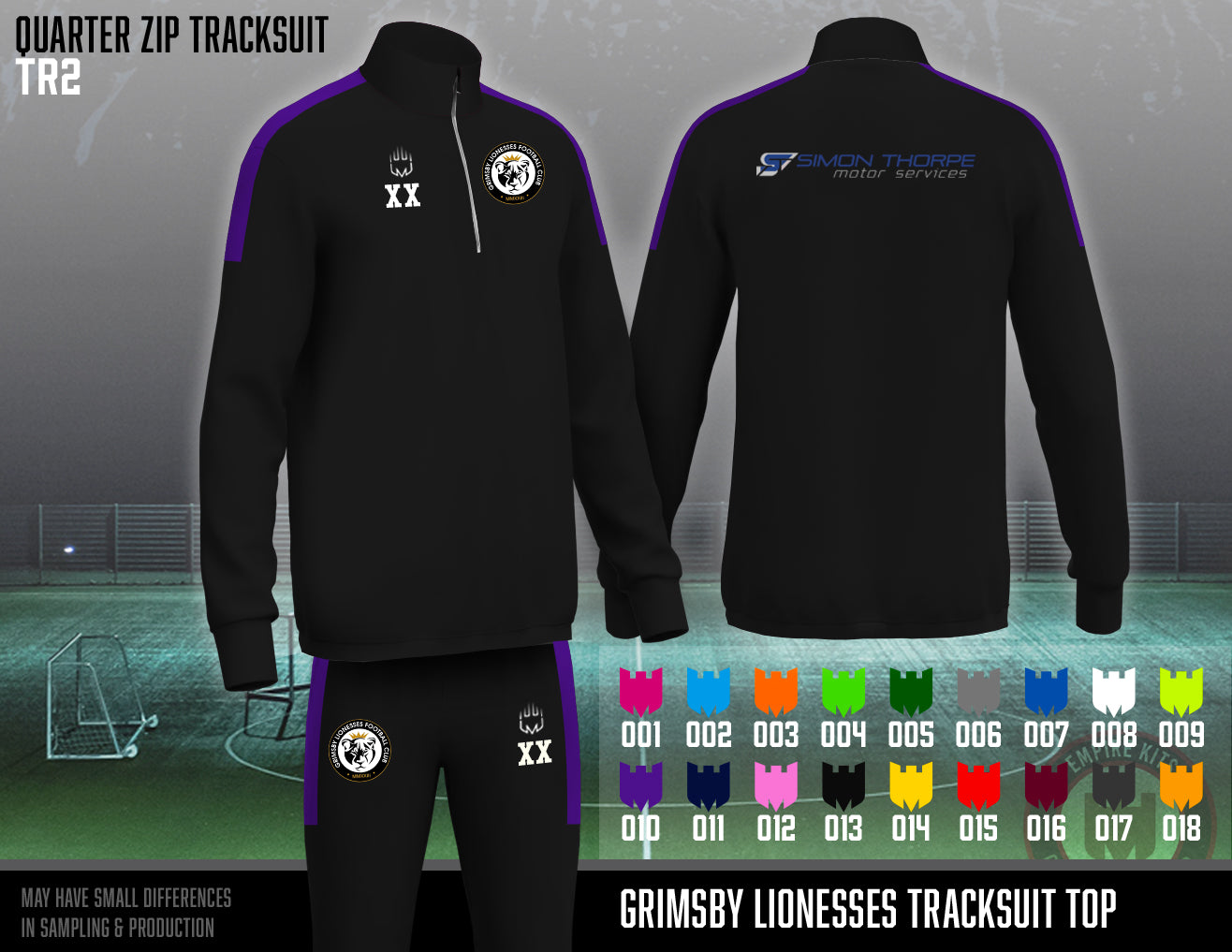 Grimsby Lionesses - 1/4 Zip Tracksuit