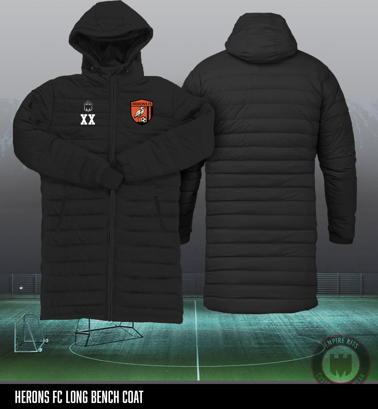 Herons FC -  Long Bench Coat