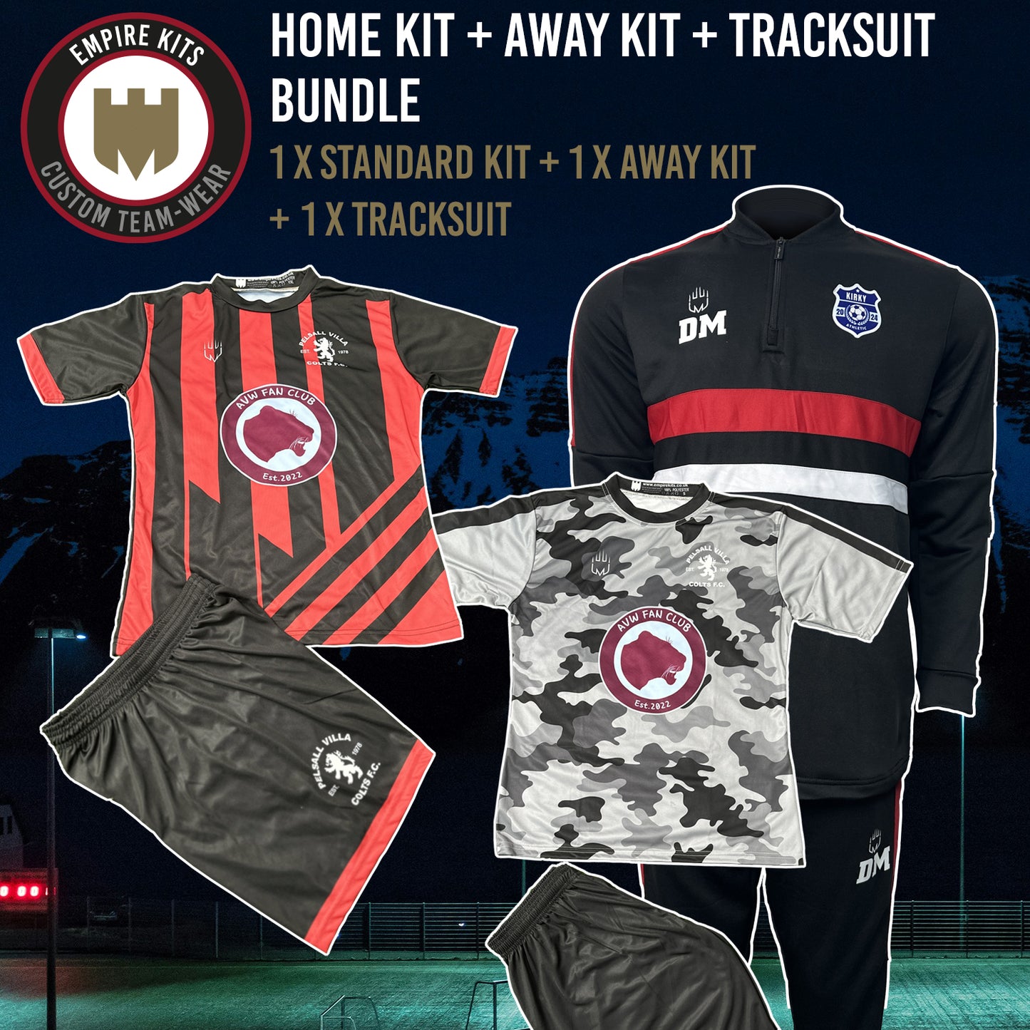 Home Kit + Away Kit + Tracksuit Bundle