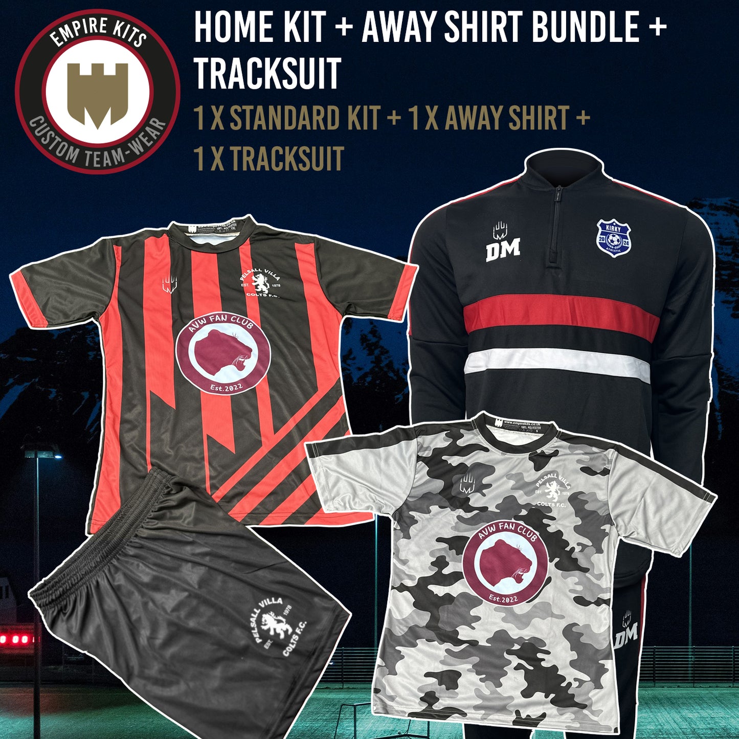 Home Kit + Away Shirt + Tracksuit Bundle