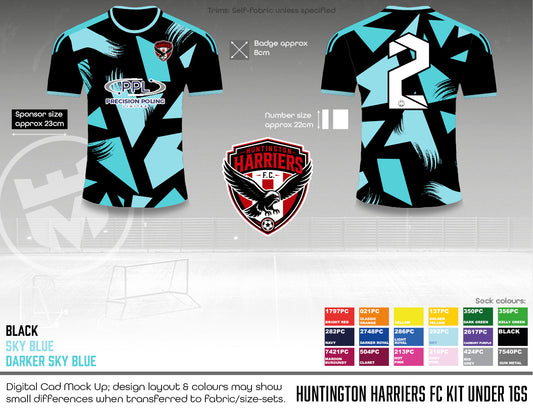 Huntington harriers FC - training shirt (Fabric A - PPL)