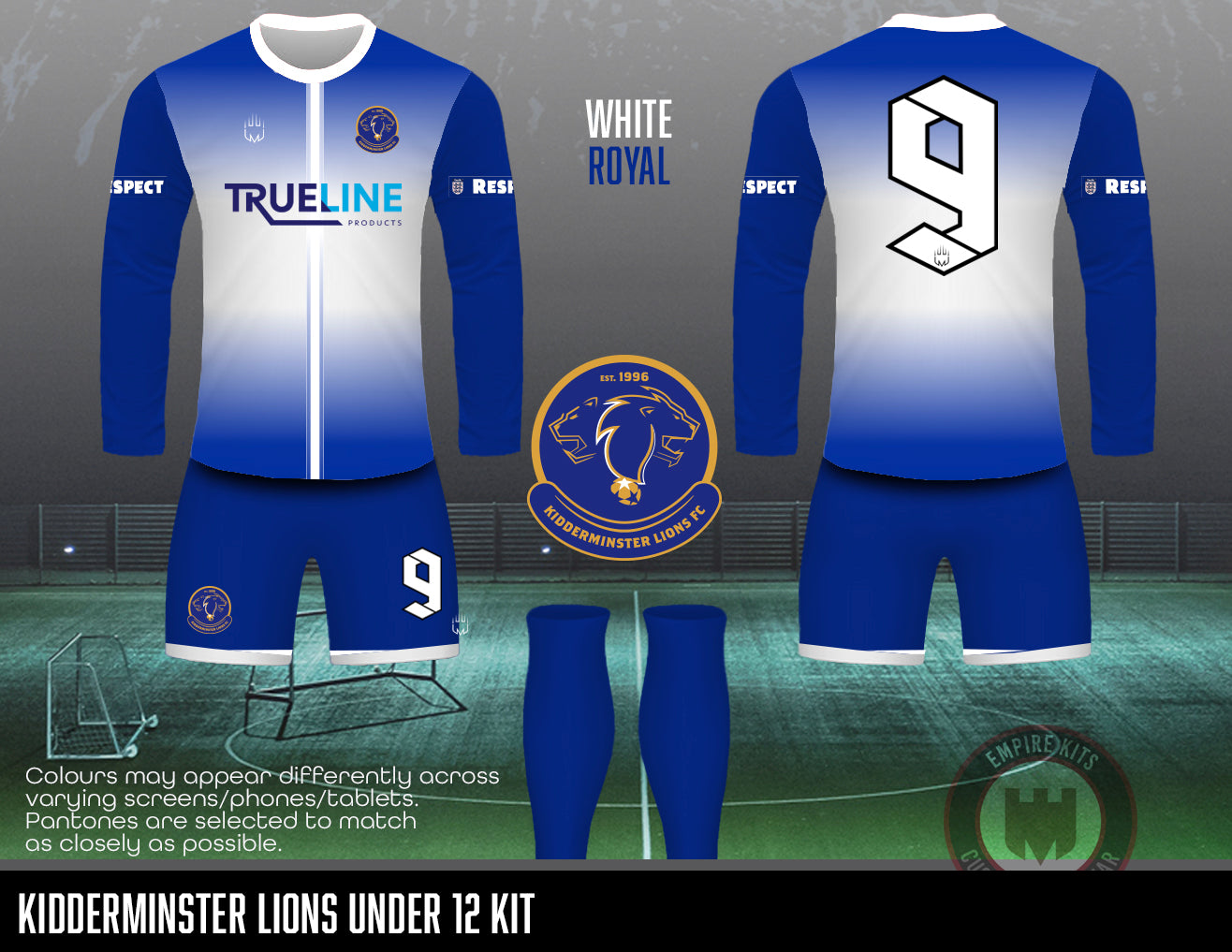 Kidderminster Lions - Home outfield kit (U12) - Fabric A