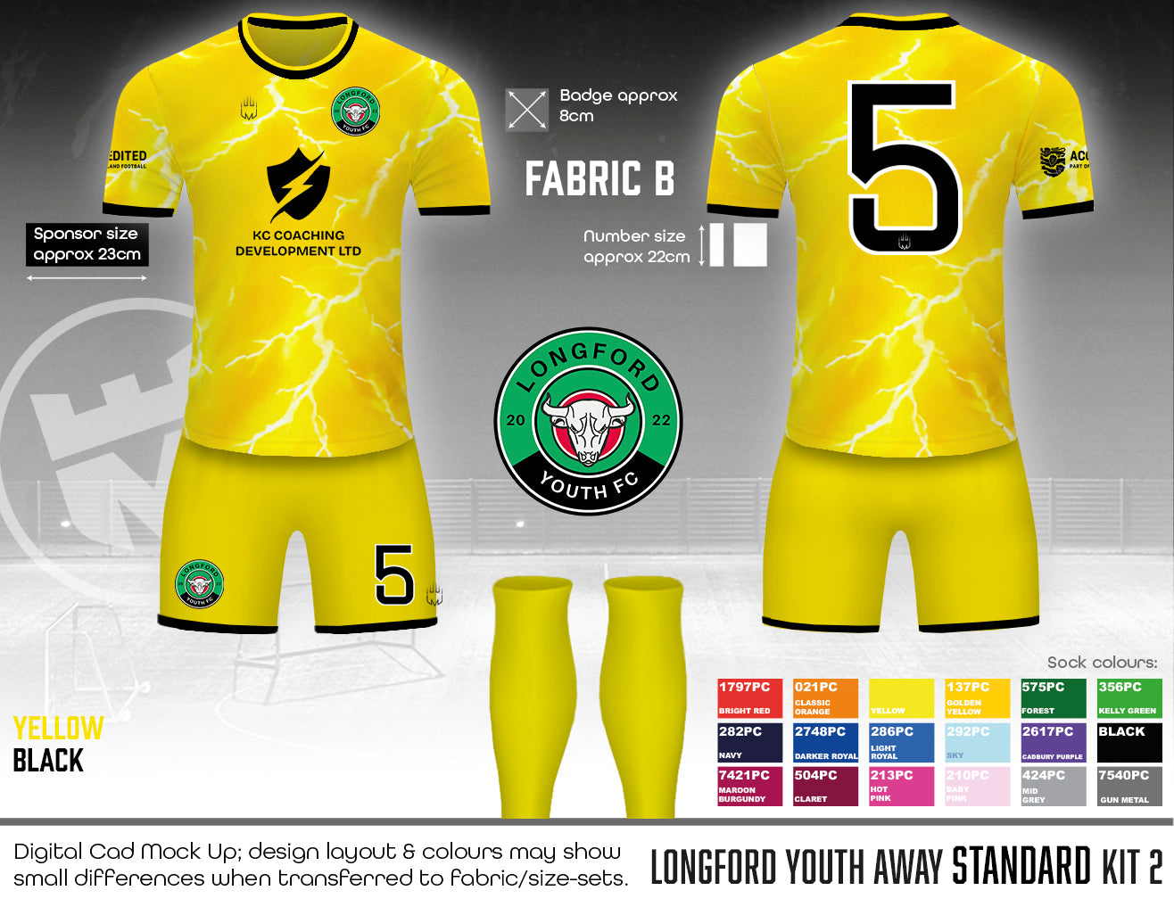 Longford Youth Fc - Away kit (KC coaching) - Fabric B