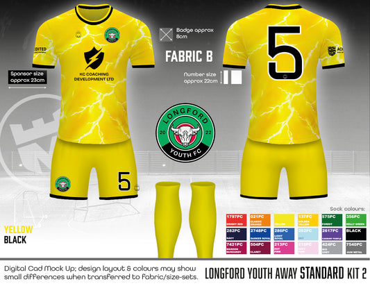 Longford Youth Fc - Away kit (KC coaching) - Fabric B