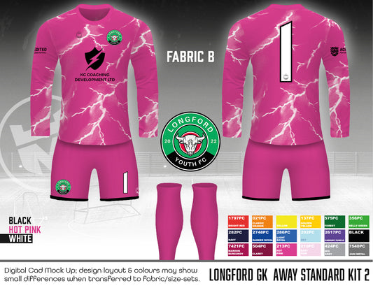 Longford Youth Fc - Away GK kit (KC coaching) - Fabric B