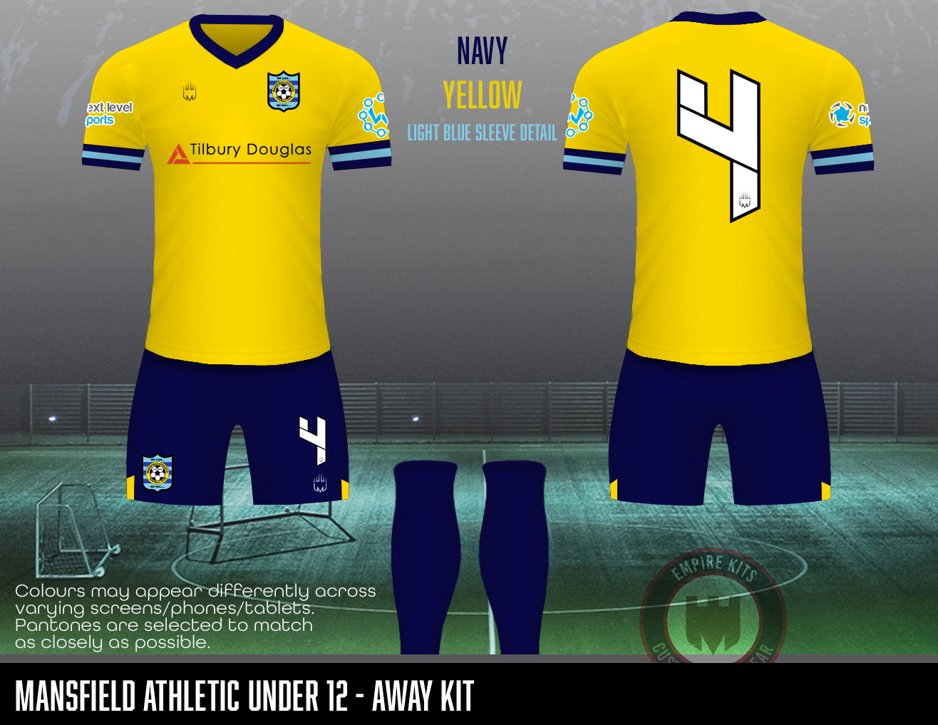 Mansfield Athletic - Away Outfield kit (U12)