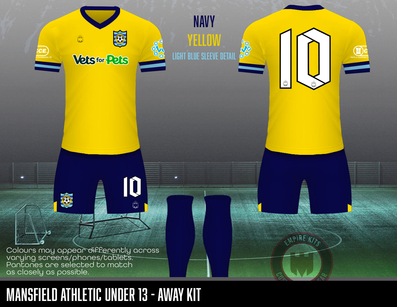 Mansfield Athletic - Away Outfield kit (U13)