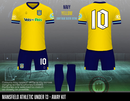 Mansfield Athletic - Away Outfield kit (U13)