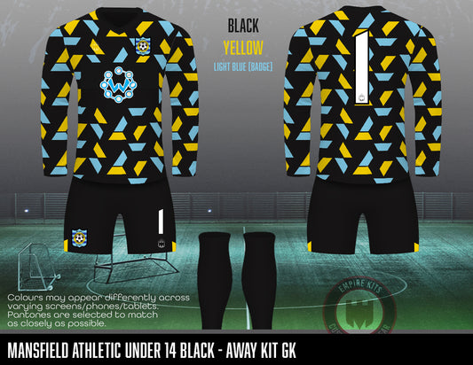 Mansfield Athletic - Away GK kit (U14 blue)