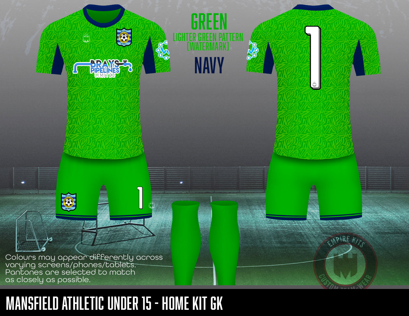 Mansfield Athletic - Home GK kit (U15)